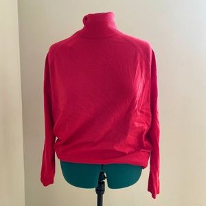 US bright pink Renee Reglan Turtleneck - small (sizes 14-16w)